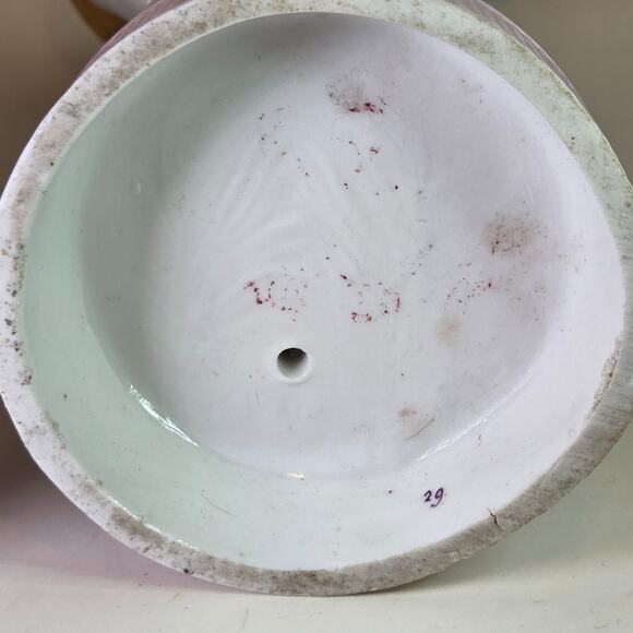 Vintage Bisque Boy & Girl Umbrella Figurines Porcelain 10-11" Pair Collectible - Picture 13 of 14